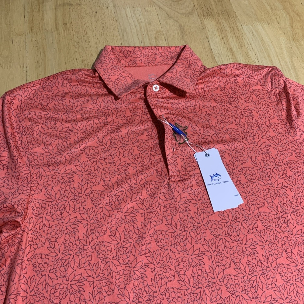 Southern Tide Shirt Mens Medium Pink SkipJack Polo Short Sleeves